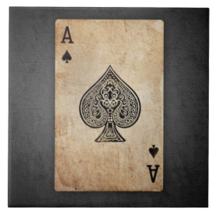 Ace of spades throw pillow tile
