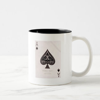 Ace of spades Two-Tone coffee mug
