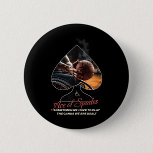 Ace Of Spades Wheelchair Basketball Tank Top  2 Inch Round Button