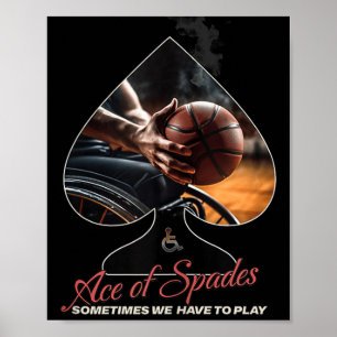Ace Of Spades Wheelchair Basketball Tank Top Poster