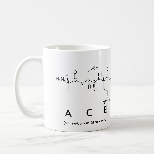 Ace peptide name mug (Left)