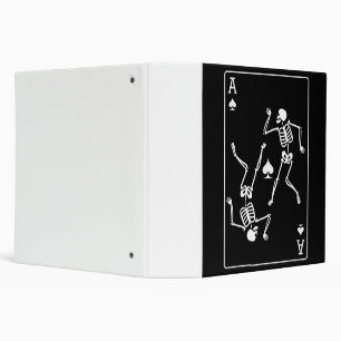 Ace Poker Card Playing Card Skeleton Binder
