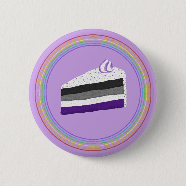 Ace Pride Cake 2 Inch Round Button (Front)