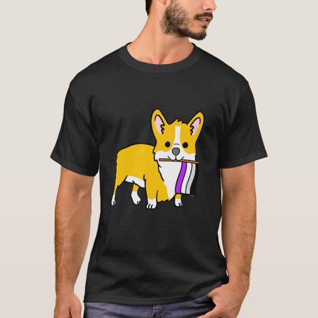 Ace Pride Corgi Asexual T-Shirt (Front)