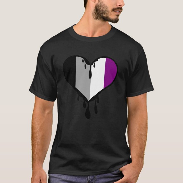 Ace Pride Dripping Heart T-Shirt (Front)