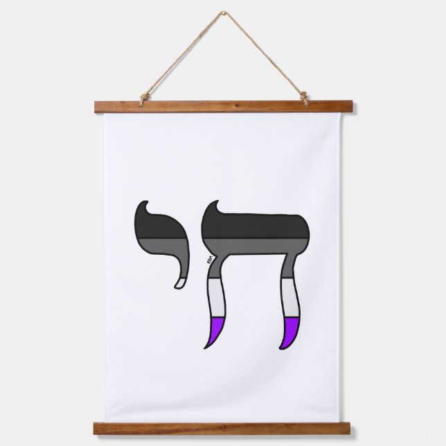 Ace Pride Flag Chai Hanging Tapestry (Front)