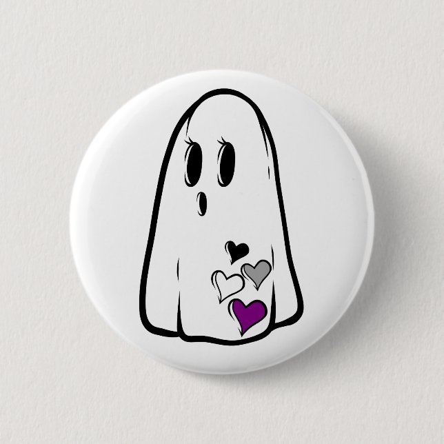 Ace Pride Ghost 2 Inch Round Button (Front)