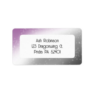 Ace Pride Glitter Sparkle Gradient Abstract Purple Label