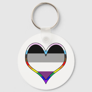 Ace Pride Heart Keychain