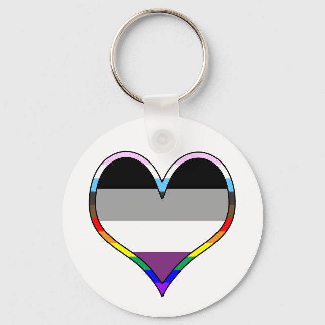Ace Pride Heart Keychain (Front)