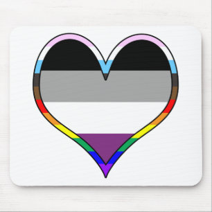 Ace Pride Heart Mouse Pad