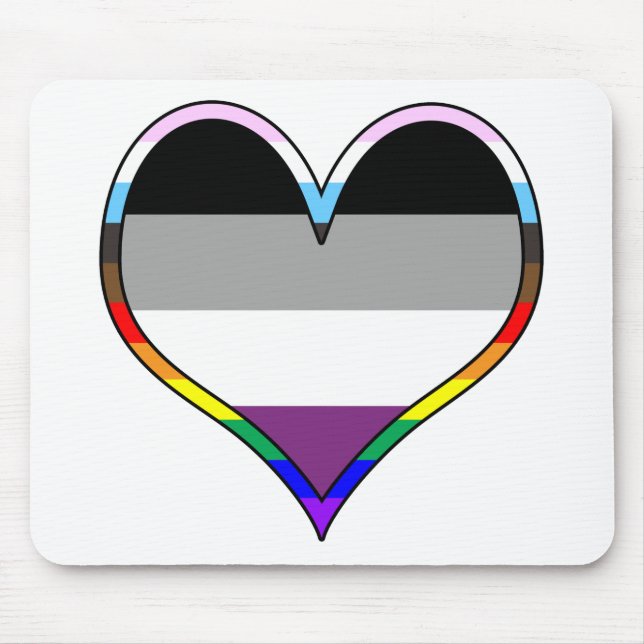 Ace Pride Heart Mouse Pad (Front)
