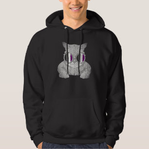 Ace Pride Month Asexual Sunglasses Cat Lgbt Asexu Hoodie