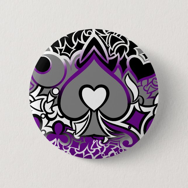 Ace Pride Squiggle 2 Inch Round Button (Front)
