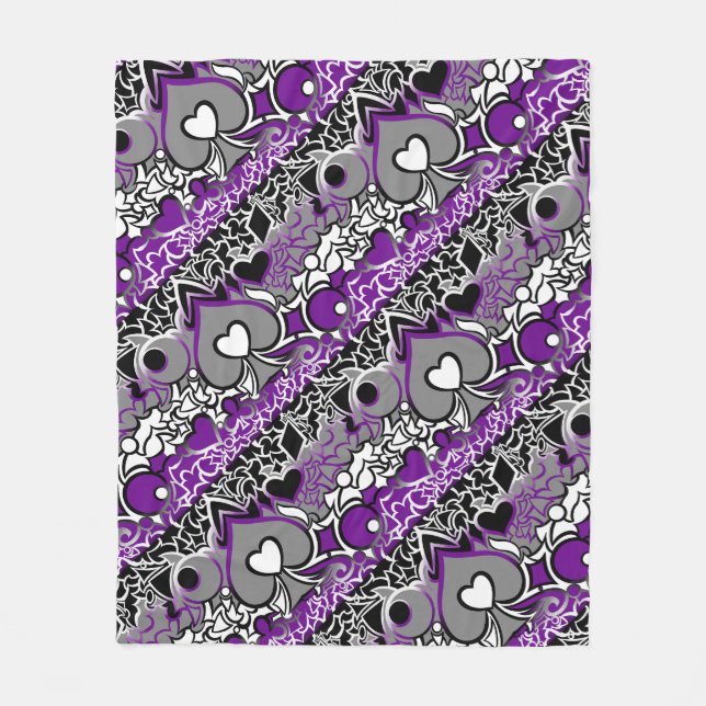 Ace Pride Squiggle Fleece Blanket (Front)
