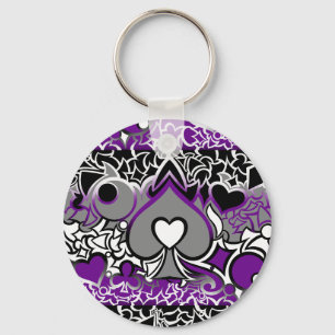 Ace Pride Squiggle Keychain