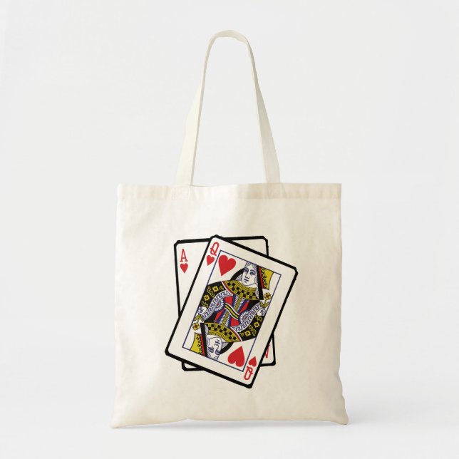 Ace & Queen of Hearts 21st Birthday  Tote Bag (Front)