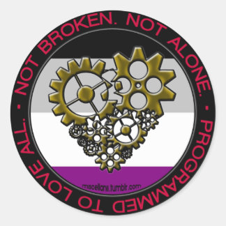 Ace Robot Pride Classic Round Sticker