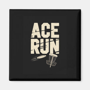 Ace Run Disc Golf Frisbee Sket Chains Retro Magnet