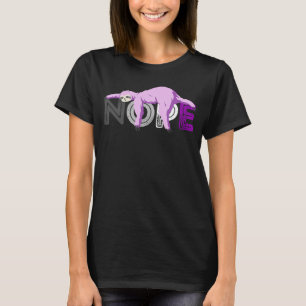 Ace Sloth Sleep Nope Asexual Flag LGBQA Asexuality T-Shirt
