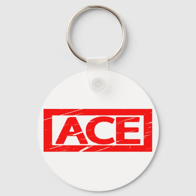 Ace Stamp Keychain (Front)