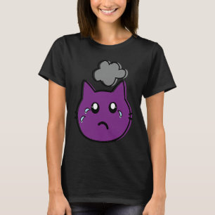 Ace Subtle Asexual LGBT Emo Sad Cat LGBTQ LGBT T-Shirt