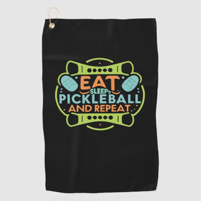 Ace the Court with Pickleball   Golf Towel (Front)