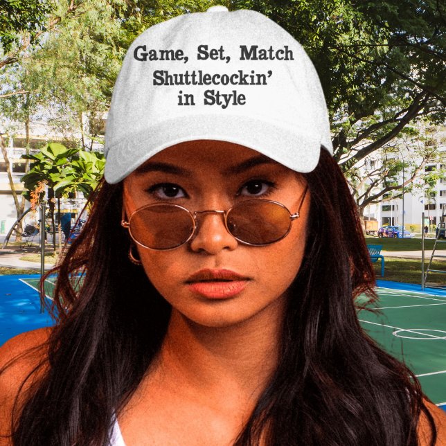 Ace the Style Game - Casquette de badminton brodé (Créateur téléchargé)