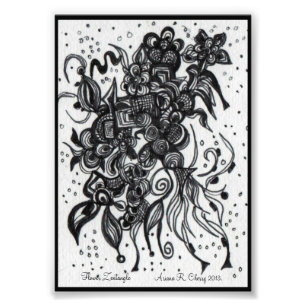 ACEO 4x5 Print Original Artwork. Flower