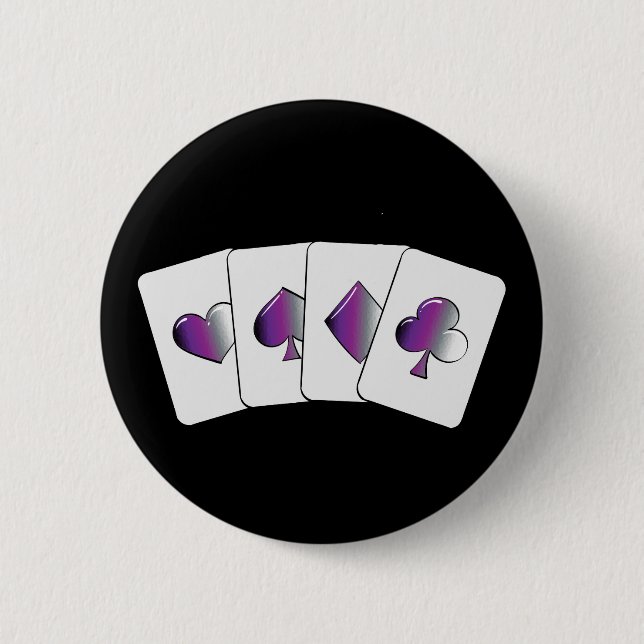 Aces 2 Inch Round Button (Front)
