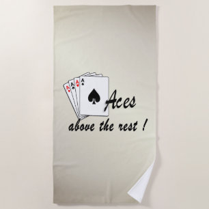 Aces Above the Rest Antique Gold Beach Towel