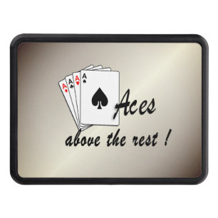 Aces Above the Rest Antique Gold Trailer Hitch Cover