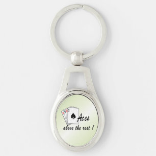 Aces Above the Rest Green Keychain
