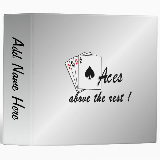Aces Above the Rest Silver Personal Binder (Front/Spine)
