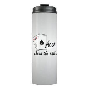 Aces Above the Rest Silver Thermal Tumbler