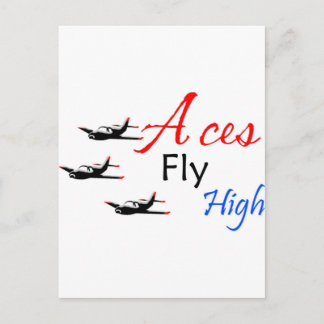Aces fly high postcard