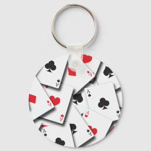 ACES PLAYING CARDS KEYCHAIN