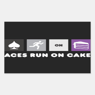 Aces Run on Cake Sticker Dark