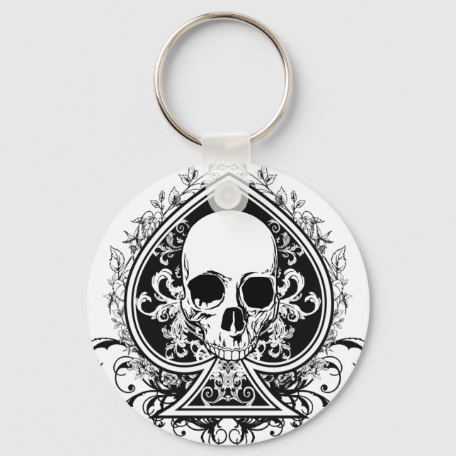 Aces Skull Keychain (Front)