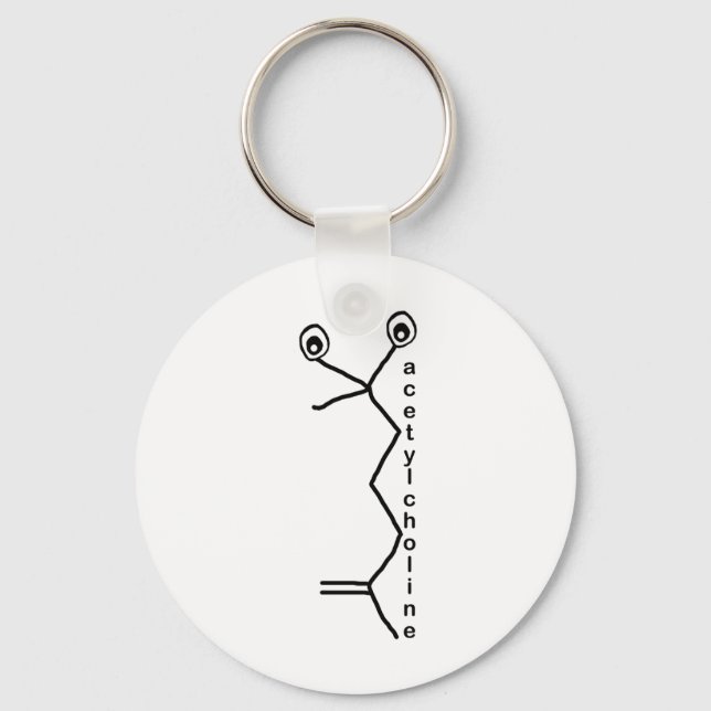 Acetylcholine Neurotransmitter Keychain (Front)