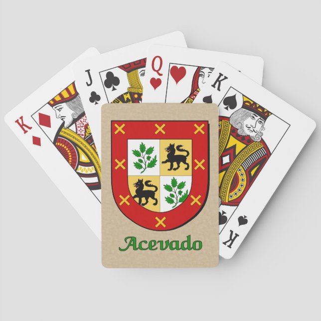 Acevado Family Shield Playing Cards (Back)