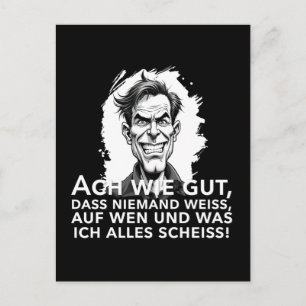 Ach wie gut, dass niemand weiß, worauf ich... postcard