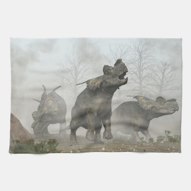 Achelousauruses Kitchen Towel (Horizontal)