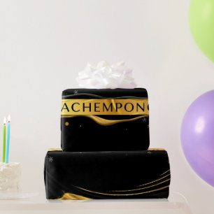 Achempong: Auric Cascade Liquid Gold Opulence Wrapping Paper