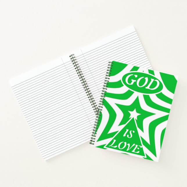 Achempong God Is Love Star Dark Pastel Green Faith Notebook (Inside)