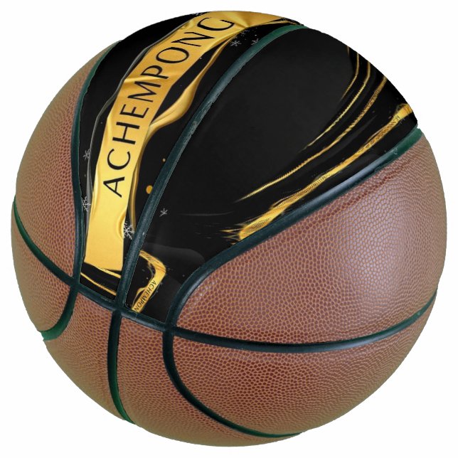 Achempong: The Auric Cascade Game of Champions Lux Basketball (Angled)