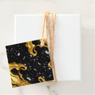 Achempong: The Gilded Cosmos Liquid Gold & Black Favour Tags