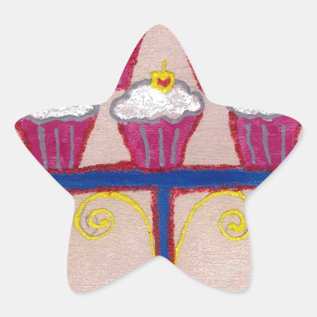 Achempong's Artful Inspirational Cupcake Couture Star Sticker (Front)