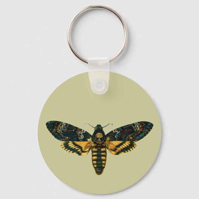 Acherontia atropos (Death's Head Hawkmoth) Keychain (Front)