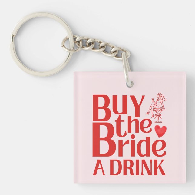 Acheter à la mariée un verre QR Code Rouge Rose (Devant)